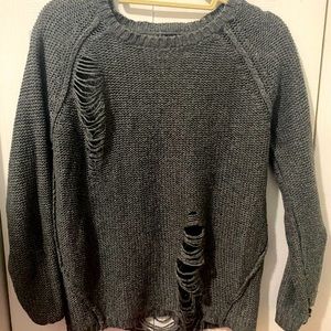 distressed sweater